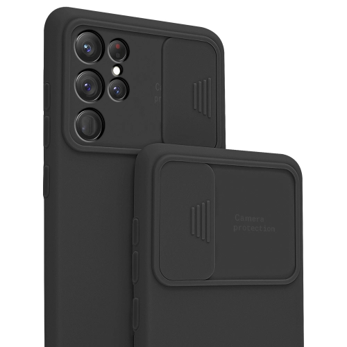 Etui CamShield Soft Silicone Case do Samsung Galaxy S23 Ultra czarne