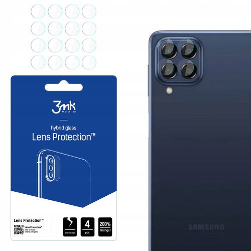 Szkło hybrydowe na aparat (4szt) 3MK FlexibleGlass Lens do Samsung Galaxy M53 5G