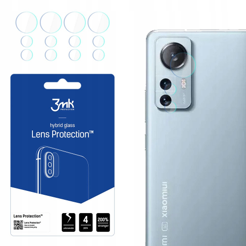 Szkło hybrydowe na aparat (4szt) 3MK FlexibleGlass Lens do Xiaomi 12 Lite