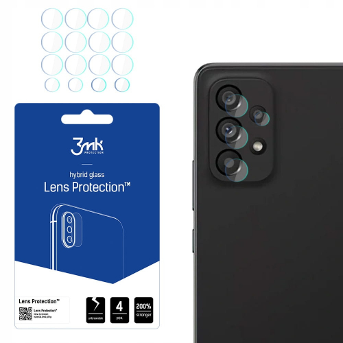 Szkło hybrydowe na aparat (4szt) 3MK FG Lens do Samsung Galaxy A53 5G