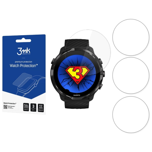 Szkło hybrydowe (3 szt.) 3MK Watch Protection do Suunto 7 Watch