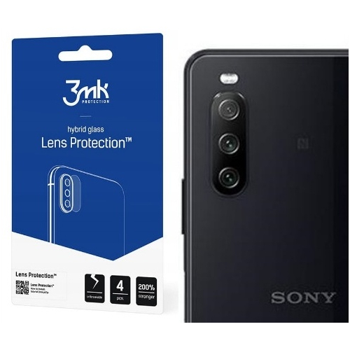 Szkło hybrydowe na aparat (4szt) 3MK FlexibleGlass Lens do Sony Xperia 10 III 5G