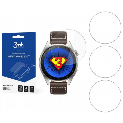 Szkło hybrydowe (3 szt.) 3MK Watch Protection do Huawei Watch 3 Pro