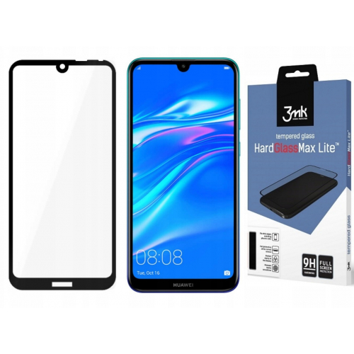 Szkło hartowane 3MK HardGlass Max Lite do Huawei Y7 2019 czarny