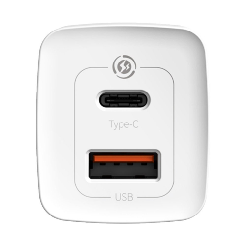 Ładowarka sieciowa Baseus GaN2 Lite USB Typ C QC 3.0 PD + USB 65W biała