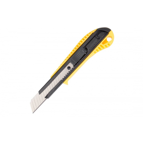 Nożyk z łamanym ostrzem Deli Tools EDL003, SK5, 18mm żółty