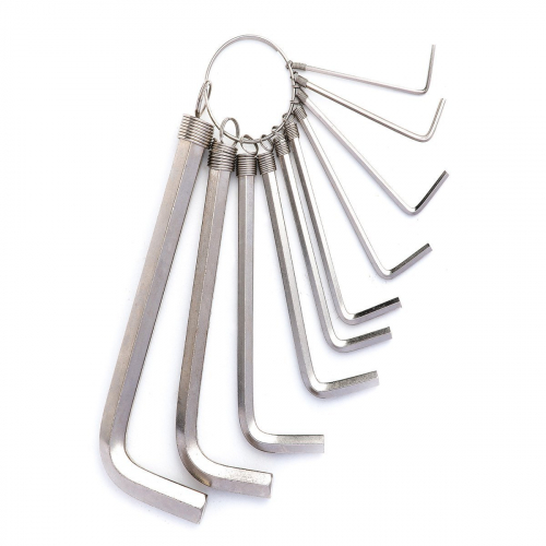 Zestaw kluczy imbusowych Deli Tools EDL3100, 1.5-10mm srebrny