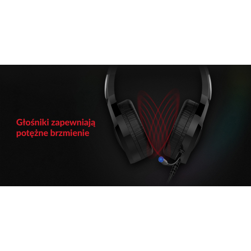 OUTLET Słuchawki gamingowe z mikrofonem Havit H2232D RGB 3.5mm czarne