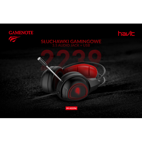 Słuchawki gamingowe Havit GAMENOTE H2239D USB+3.5mm
