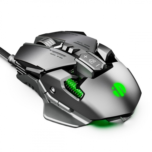 Mysz gamingowa Inphic PG1 srebrno-zielona