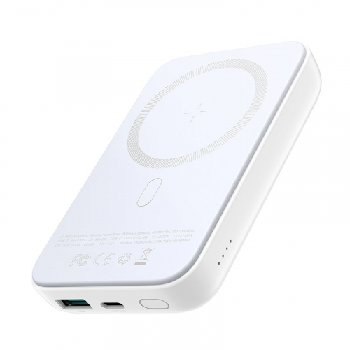 Mini Powerbank Qi 10000mAh Joyroom JR-W020 z MagSafe biały