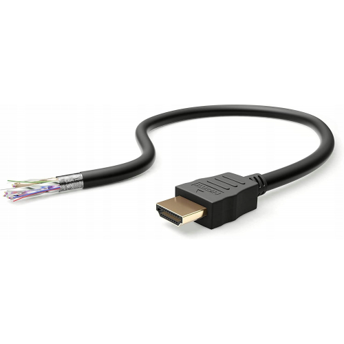 Kabel HDMI do HDMI v2.0 pozłacany 1,2m czarny