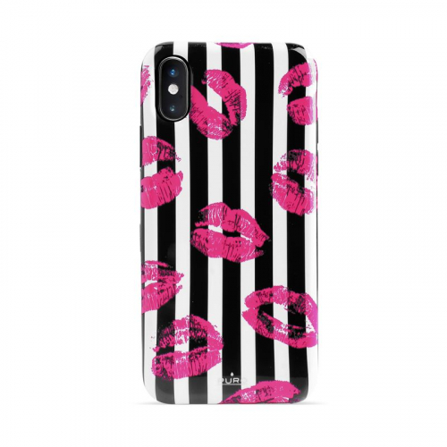 Etui PURO Glam Miami Stripes do Apple iPhone Xs / X kiss