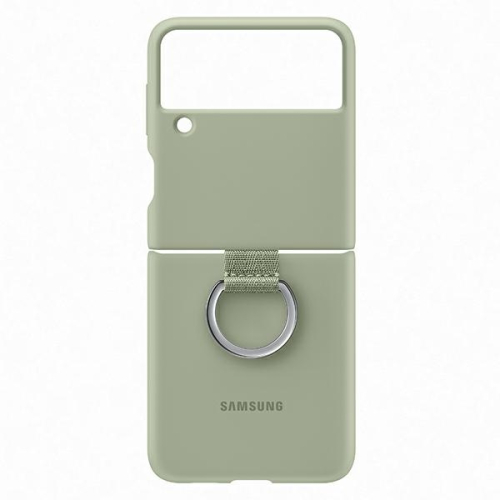Etui SAMSUNG Clear Cover Ring do Galaxy Z Flip 3 oliwkowy