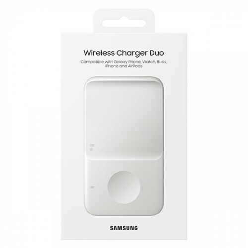 Ładowarka indukcyjna Samsung Duo EP-P4300TW biała + kabel i adapter