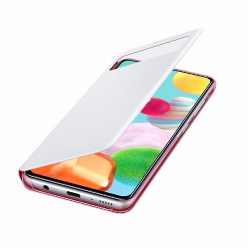 Oryginalne etui S View Wallet Cover do Samsung Galaxy A41 białe