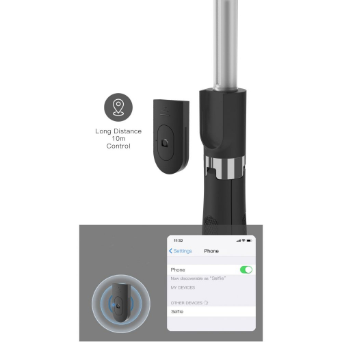 Selfie stick tripod uchwyt Bluetooth Tech-Protect L01S czarny