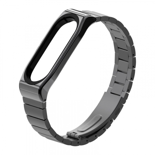 Metalowa bransoleta Steelband do Xiaomi Mi Band 5 czarna