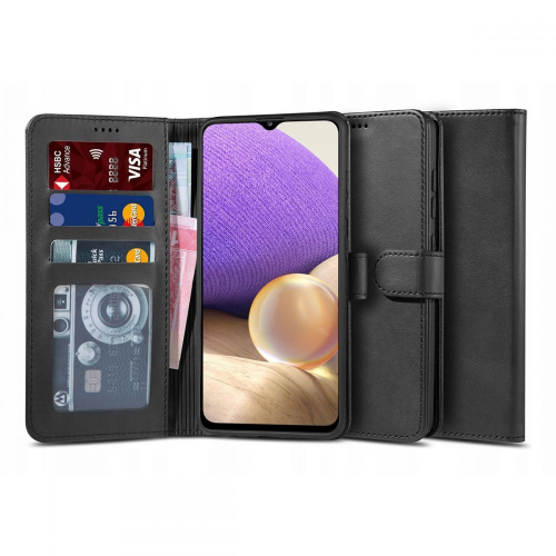 Etui Tech-Protect Wallet Czarne do Galaxy A32 LTE/4G