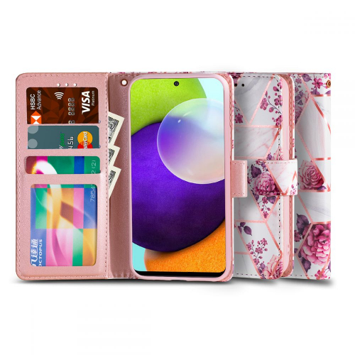 Etui Tech-Protect Wallet do Samsung Galaxy A52 / A52 5G / A52s różowe