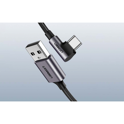 Kabel kątowy USB do USB-C UGREEN 3A 2m czarny