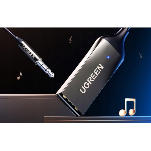OUTLET UGREEN CM309 Adapter audio Bluetooth 5.0 USB, AUX czarny