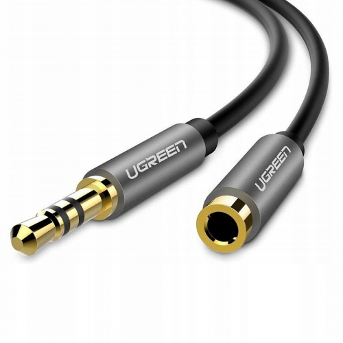 Rozdzielacz audio AUX UGREEN kabel jack 3,5 mm, 1m szary