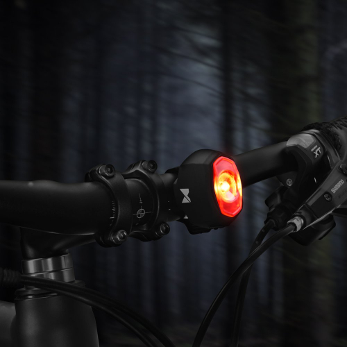 Tylna lampka rowerowa Wozinsky ładowana micro USB czarna