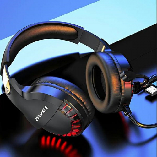 Słuchawki gamingowe AWEI ES-770i z mikrofonem czarne