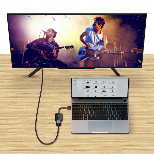 Adapter Konwerter Baseus HDMI do VGA + audio