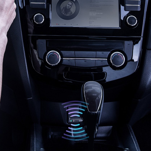 OUTLET Odbiornik dźwięku Bluetooth audio AUX mini jack 3,5 do samochodu Baseus Qiyin czarny