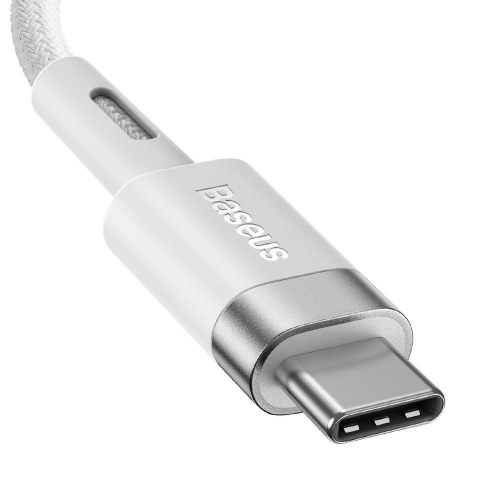 OUTLET Baseus Zinc kątowy magnetyczny kabel zasilający do MacBooka Power - USB Typ C 60W 2m biały