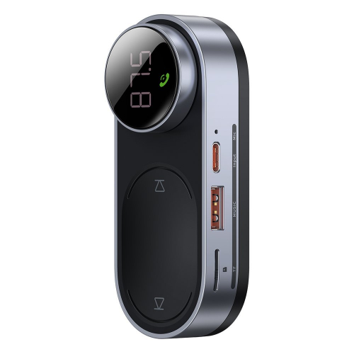 Baseus solarny odtwarzacz MP3 transmiter FM Bluetooth 5.0 czarny
