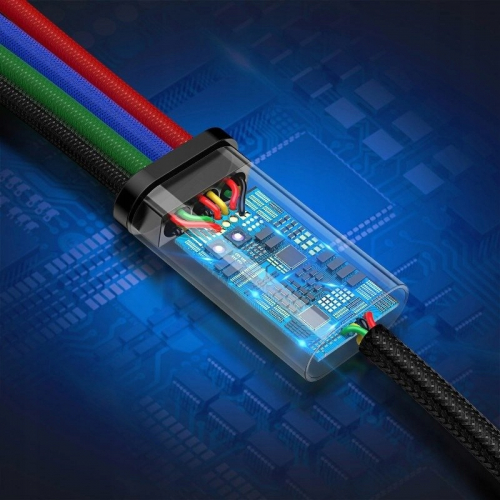 Kabel USB Baseus Fast 4w1 USB-C / Lightning / 2x Micro 3,5A 1,2m