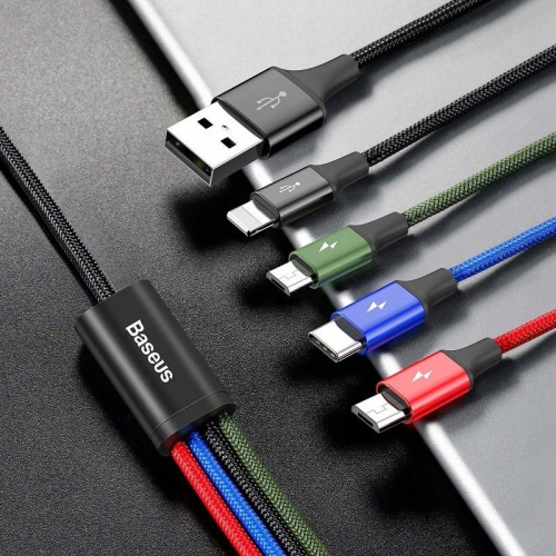 Kabel USB Baseus Fast 4w1 USB-C / Lightning / 2x Micro 3,5A 1,2m