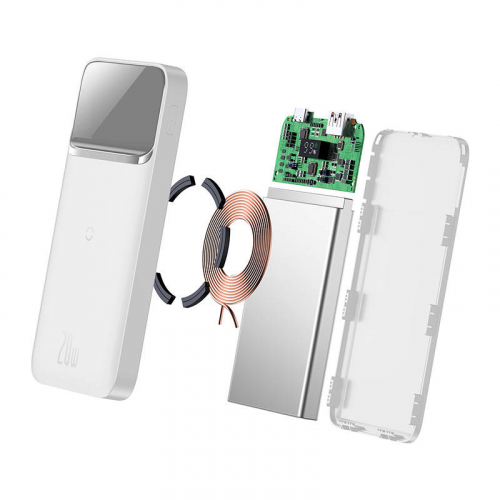 Powerbank Qi 10000mAh Baseus Magnetic z MagSafe 20W biały