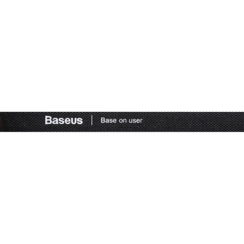 Taśma rzepowa, organizer kabli Baseus Colourful Circle Velcro Straps 1m czarny