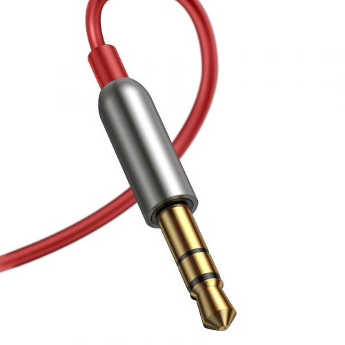 Bezprzewodowy adapter dźwięku transmiter AUX Bluetooth Baseus BA01 czerwony