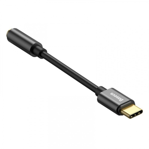 Adapter audio USB-C do mini jack 3.5mm Baseus L54 czarny