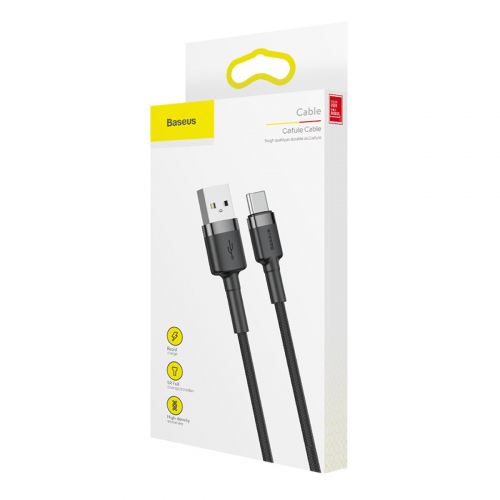 Kabel USB do USB-C Baseus Cafule 1m czarny