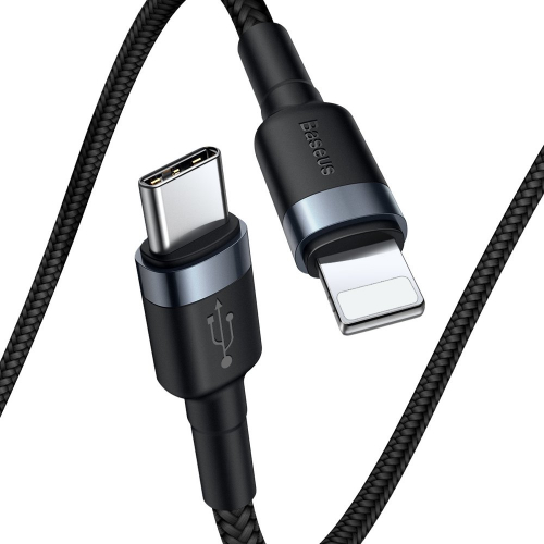 Kabel USB-C do Lightning Baseus Cafule PD 18W 1m czarny