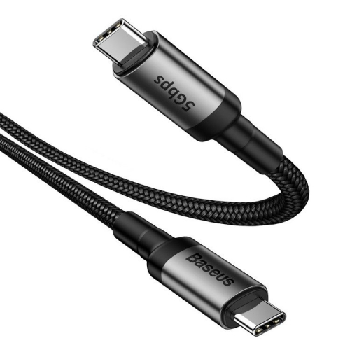 Kabel USB-C do USB-C Baseus Cafule PD3.1 60W 1m czarno-srebrny