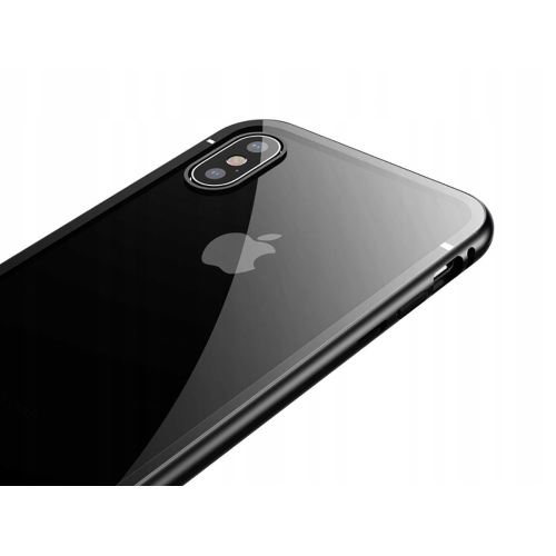 Magnetyczne etui aluminiowe / szklane Baseus Magnetic do Apple iPhone Xs Max czarne