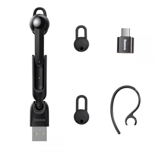 Słuchawka Bluetooth z magnetyczną ładowarką Baseus Encok A05 czarna