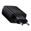 Baseus Compact ładowarka sieciowa 2x USB / USB Typ C 30W 3A PD QC czarna
