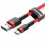 Wzmocniony kabel Baseus USB-C Typ C 3A 0.5m czerwony