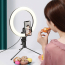 Baseus fotograficzna lampa 10'' ring pierścień LED do telefonu + mini uchwyt czarny