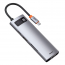 Baseus Metal Gleam 8w1 wielofunkcyjny HUB USB-C PD 100W szary