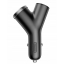Ładowarka samochodowa Baseus Y Type 2x USB + zapalniczka czarna