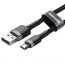 Kabel dwustronny USB do microUSB Baseus Cafule 0,50m czarny